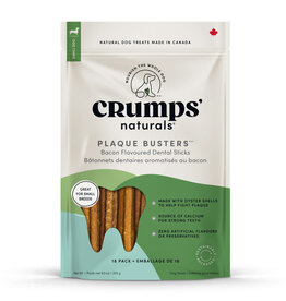 Crumps Crumps' Naturals Plaque Buster 7" Bacon 10 pack Dog Treats