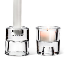 TURNOVER Taper/Tealight Holder-Clear