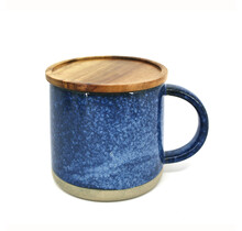 483005BL-Mug w/Acacia Lid-Blue