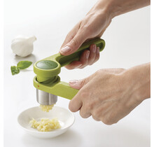7020102 Helix Garlic Press-Green