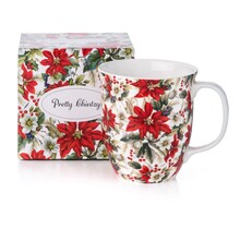 MC0302 Pretty Chintzy Poinsettia Java Mug