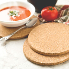 4440-Cork Trivets Set/3-Round