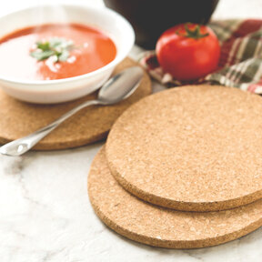 4440-Cork Trivets Set/3-Round