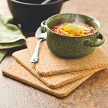 4441-Cork Trivets Set/3-Square