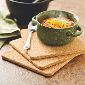 4441-Cork Trivets Set/3-Square