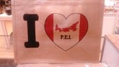 1008D Jute Bag-Heart w/PEI Map