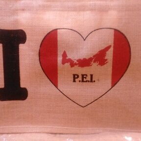 1008D Jute Bag-Heart w/PEI Map