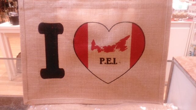 1008D Jute Bag-Heart w/PEI Map