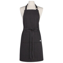2500920-Chef Apron-Pinstripe Black