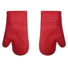 Silicone Oven Mitt Pair - Red