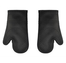 Silicone Oven Mitt Pair - Black