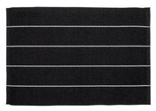 Poly Cotton Mini Stripe Placemat - Black