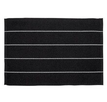 Poly Cotton Mini Stripe Placemat - Black