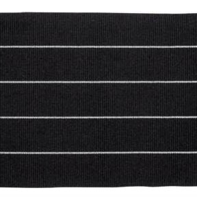 Poly Cotton Mini Stripe Placemat - Black