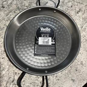 BEL01143 Paella Pan Polished Steel 17"