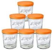 LPA940055 Jam Jar  w/Orange Lid- 324 ml