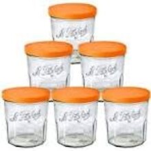 LPA940055 Jam Jar  w/Orange Lid- 324 ml
