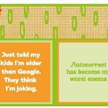 366-7042 Cocktail Napkin "Autocorrect/Older Than Google"