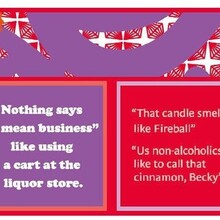 366-7051 Cocktail Napkin- "Fireball/Cart At Liquor Store"