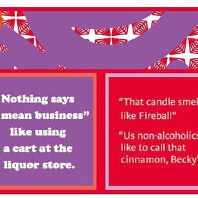 366-7051 Cocktail Napkin- "Fireball/Cart At Liquor Store"