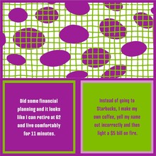 366-7077 Cocktail Napkin "Starbucks/Financial Planning"