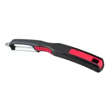 00466BR Double Edge Peeler-Red/Black
