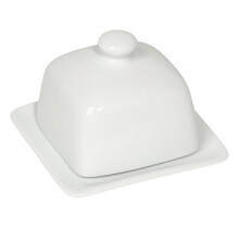 Butter Dish-Square-White