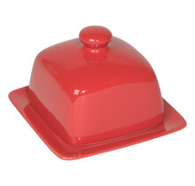 Butter Dish-Square-Red
