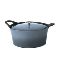 Cast Iron Round Casserole 24cm - Blue