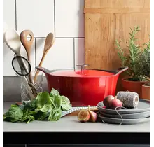 Cast Iron Oval Casserole 29cm - Red