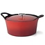 Cuisinox Cast Iron Round Casserole 24cm-Red