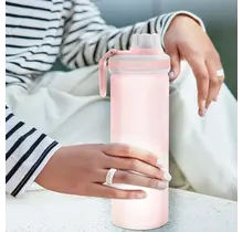 8143-PuroAqua Glass Water Bottle-Blush Pink