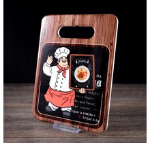 37-564-Square Cheese Board Chef Red Apron