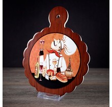 37-566-Scalloped Cheese Board w/Chef-7"