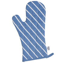 A05137 Oven Mitt Pair-Denim Blue Stripe