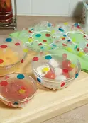 5284-Bowl Covers Set/6-Clear/Dots 5284-Bowl Covers Set/6-Clear/Dots