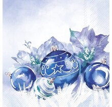 Cocktail Napkin - Blue Baubles