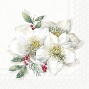 Luncheon Napkin - Christmas Rose