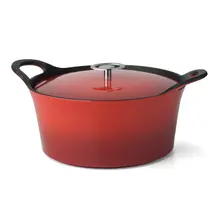 Cast Iron Round Casserole 20cm - Red