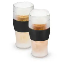 Beer FREEZE Cooling Cups Black - Set of 2