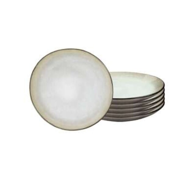 SHADOW NACRE/PEARL WHITE - Dessert Plate