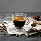 8700-2BCaffe Espresso Glass & Saucer 2.5oz