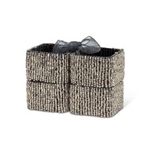 40-Glamour-Silver Beaded Napkin Ring-Set/4