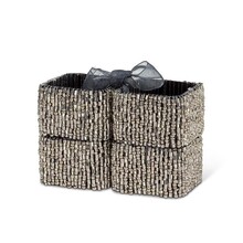 40-Glamour-Silver Beaded Napkin Ring-Set/4