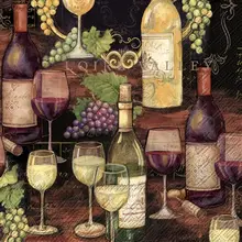 C998900 Cocktail Napkin-Regal Wine