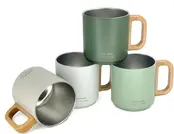 424480GR Cafe Double Wall Mug (400ml) Green