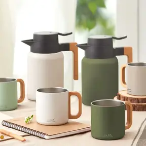 424481TP Cafe Insulated Carafe (1.2L) Taupe