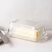 0902050  Linea Glass Butter Dish