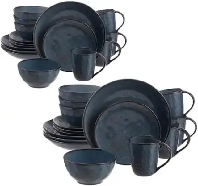 07720411 Mercerie Reactive 16pc Dinnerware-Navy 07720411 Mercerie Reactive 16pc Dinnerware-Navy