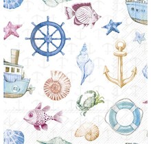 L1040845 Luncheon Napkin-Coastal Elements